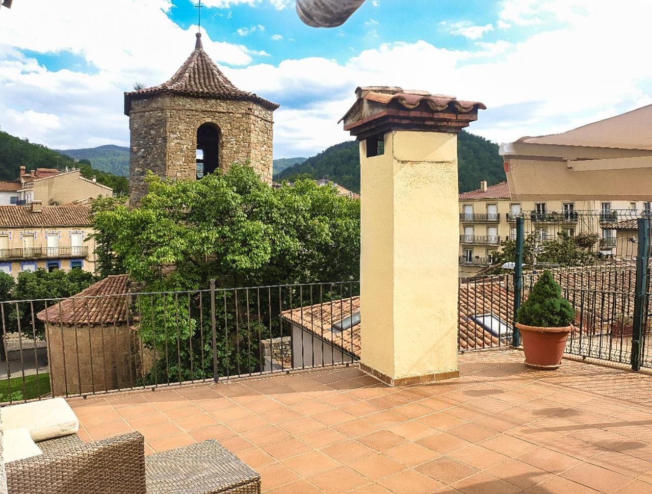 Casa Lola - Terraza Panoramica En El Centro Del Pueblo Lejlighed Sant Joan de les Abadesses Eksteriør billede